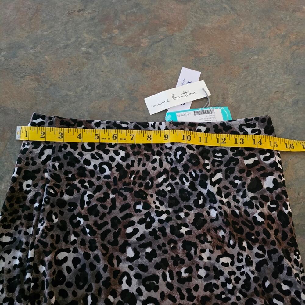 Stitch Fix Nine Britton Black and Gray Leopard Pencil Skirt - Picture 3 of 5